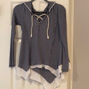 Striped light sweatshirt hoodie